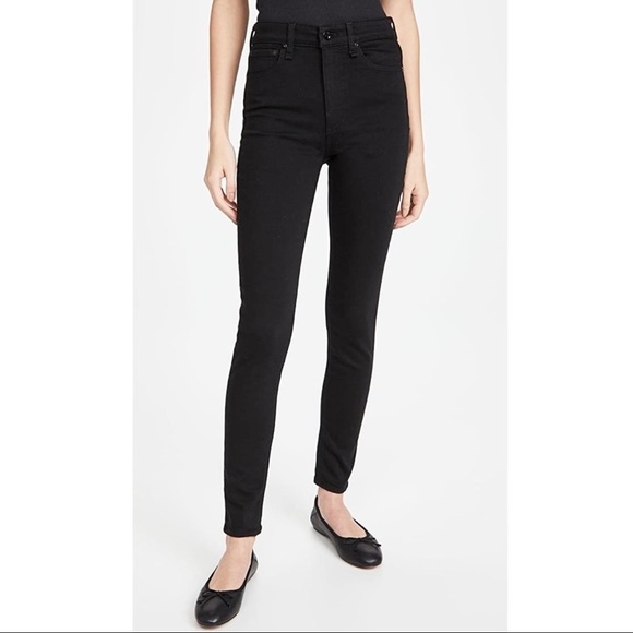 rag & bone Denim - Rag & Bone High Waist Black Classic Skinny Jeans
